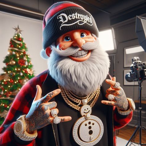 Hip hop Santa Claus, digital painting Hip Hop Christmas, Santa Decal, Baked Food, Swag Cartoon, Dope Cartoon Art, Christmas Swags, Christmas Characters, Apple Wallpaper, Thug Life