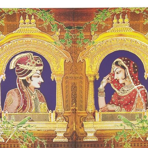 Indian Wedding Painting, Rajput Wedding, Rajasthani Design, Rajasthani Painting, Indian Wedding Invitation, Rajasthani Art, Indian Marriage, Marriage Cards, Wedding Invitation Background