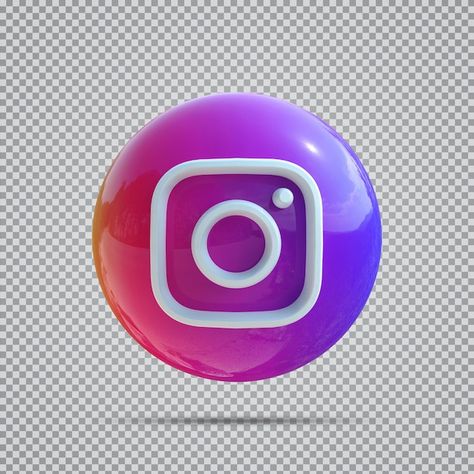 3d Instagram Icon, Instagram Like Logo 3d, 3d Social Media Icons, Social Media Icons Png, Logo Design Instagram, Insta Png, Íntagram Icon, New Instagram Logo, X Icon