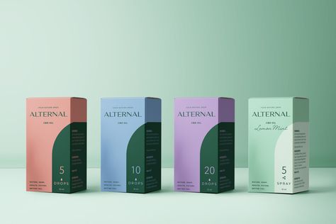 Alternal – CBD products – Packaging Of The World Packaging Design Ideas, Medical Packaging, Supplements Packaging, Healthier Alternatives, Products Packaging, Branding Logo Design, Health Drink, Daily Ritual, Creative Packaging Design