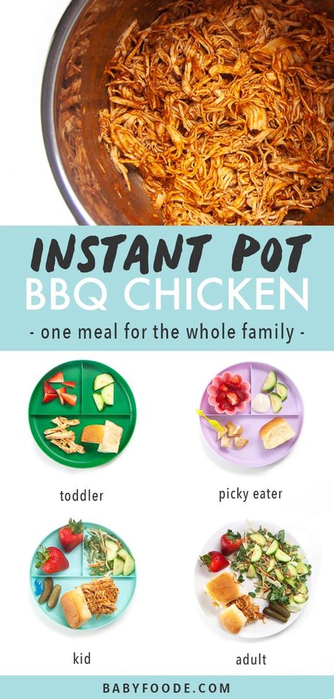 Bbq Sauce Chicken Breast, Toddler Chicken Recipes, Bbq Chicken Healthy, Instant Pot Bbq Chicken, Toddler Friendly Meals, Toddler Picky Eater, Easy Bbq Chicken, Bbq Sauce Chicken, Chicken Dishes Easy