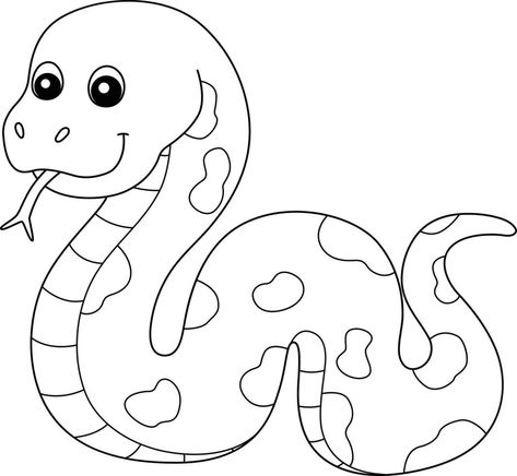 Snakes For Kids, Snake Coloring Pages, Unique Coloring Pages, Class Decoration, The Snake, Free Coloring Pages, Colouring Pages, Coloring Sheets, Preschool Crafts