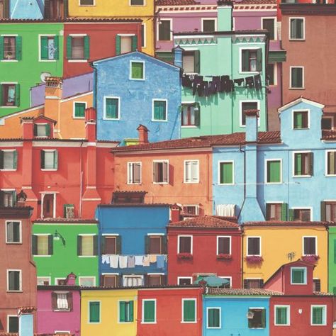 Colorful Buildings, Colour Architecture, Colorful Houses, Feature Wallpaper, Colourful Buildings, Unique Buildings, Building Art, Foto Vintage, World Photography