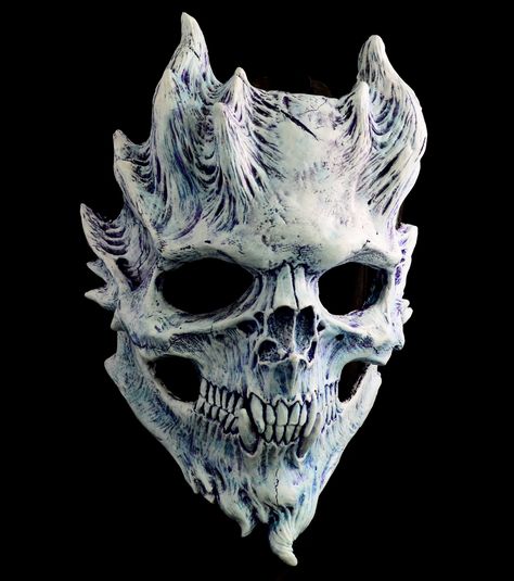 Fantasy Halloween Masks, Skull Mask Art, Fantasy Skull Mask For Fantasy Events, Handmade Fantasy Halloween Mask, Halloween Larp Mask, Metal Demon Mask, Treasure Hoard, Amherst Massachusetts, Monster Clay