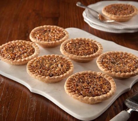 Individual Pecan Pies, Mini Pays, Mini Pecan Pie, Pecan Pie Ingredients, Russian Teacakes, Pecan Tassies, Raisin Cake, Cookie Bowls, Vegan Pecan