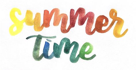 #summertime #summer #time #wallpaper #watercolour #lettering #handlettering #quotes #calligraphy Summer Time Wallpaper, Watercolour Lettering, Summer Calligraphy, Quotes Calligraphy, Time Wallpaper, Summer Drawings, Summer Classes, Handlettering Quotes, Watercolor Lettering