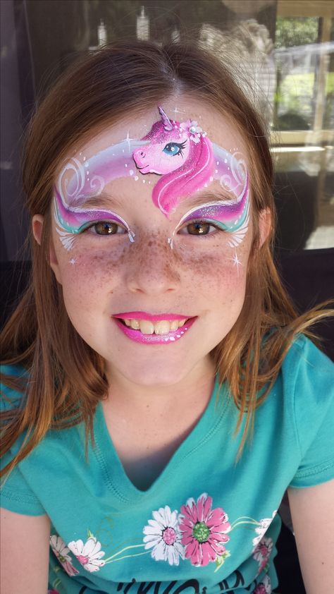 Face Painting Prices, Mobile Petting Zoo, Eye Face Painting, Unicorn Eyes, Face Painting Tips, Cheek Art, Kids Face Paint, Character Makeup, Face Painting Designs