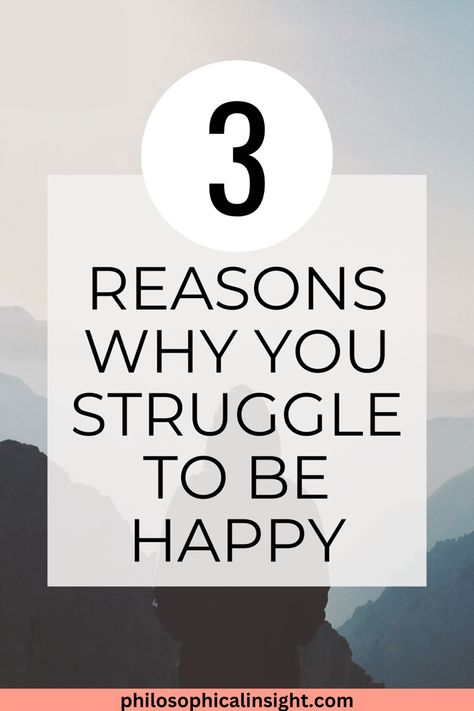 Do you try hard to be happy? Do you feel like you have everything but still aren’t happy? Or perhaps there’s no reason for you to feel happy? Check out the 3 reasons why you may be struggling to be happy and how to change that. Why Am I Never Happy Quotes, Why Can’t I Be Happy, I Just Want To Be Happy, How To Feel Happy, Be Happy Again, What Is Happiness, Trying To Be Happy, How To Be Happy, Reasons To Be Happy