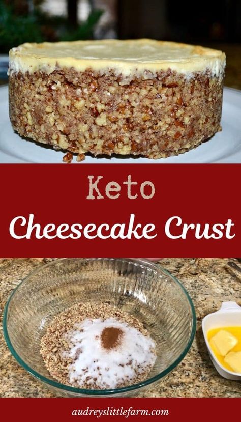 Keto Cheesecake Crust, Best Keto Cheesecake, Cheesecake Crust Recipe, Pecan Crust, Dinner Recipes Healthy Low Carb, Cheesecake Crust, Low Carb Cheesecake, Keto Cake, Low Carb Low Sugar