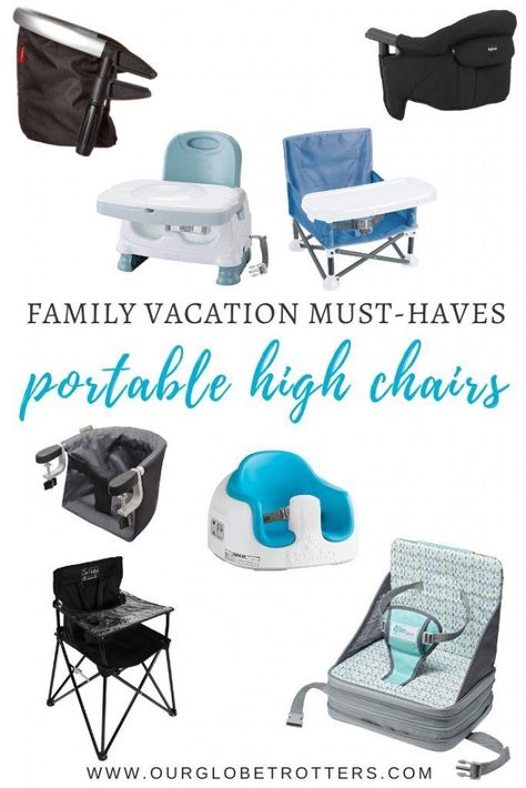 What are the best portable high chairs if you are travelling with an infant? All your travel booster and portable highchair options explained with important safety and hygiene features to look for #travelproducts #babygear #familytravel #travel #travelwithbaby Baby Plane Travel, Toddler Plane Travel, Travel High Chair, Portable High Chairs, Toddler Chair, High Chairs, Packing Lists, Baby High Chair, Toddler Travel