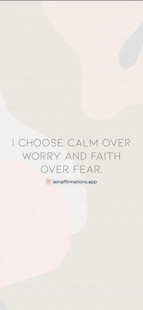 I choose calm over worry and faith over fear. From the I am app: https://iamaffirmations.app/download I Am Calm Affirmation, I Am Calm, Positive Quotes Wallpaper, Be Calm, Eggs Recipe, Faith Over Fear, Deviled Eggs, I Choose, Choose Me