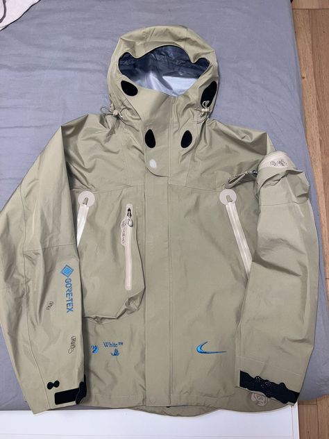 Nike x Off-White GORE-TEX Tactical Jacket Goretex Jacket, Tactical Jacket, Gore Tex Jacket, Youtube Logo, Men's Outerwear, Mens Outerwear, Light Jacket, White Nikes, Gore Tex