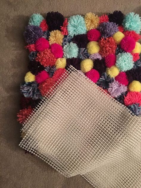 Pom Pom Rug, Diy Pom Pom, Pom Poms, The Door, Pom Pom, Rug, Fabric