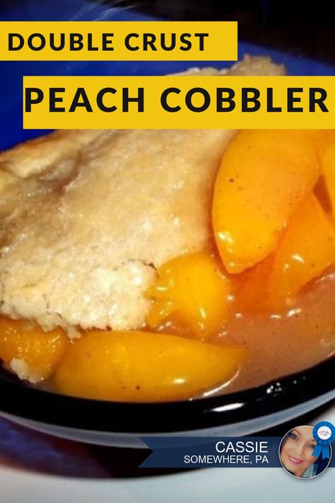 "This Double Crust Peach Cobbler is... - Just A Pinch Recipes | Facebook Double Crust Peach Cobbler, The Best Peach Cobbler, Best Peach Cobbler, Cobbler Crust, Desserts With Few Ingredients, Just A Pinch Recipes, Peach Cobbler Recipe, Ice Water, Just A Pinch