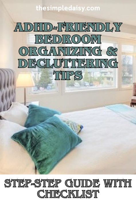 If you have ADHD, keeping your bedroom organized may be especially challenging for you. I have created this list of step-by-step ADHD-friendly bedroom organizing tips to help you succeed. But because the bedroom is not a public space, it becomes a magnet for everything that we may not want others to see. You deserve to have a supportive and tranquil place to retreat to at the end of a busy day. Follow these tips to get your bedroom organized, decluttered, and clean once and for all. Bedroom Tidying Checklist, How To Keep Your Bedroom Clean, Organizing For Add Adults, Neurodivergent Organization, How To Declutter Your Bedroom Checklist, Ways To Deep Clean Your Bedroom, Decluttering Bedroom, Clean Room Ideas, Neurodivergent Home Organization