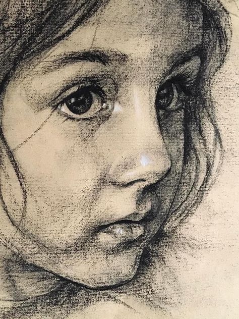 Charcoal Portrait Sketches, Aesthetic Pencil Sketches, Charcoal Pencil Drawings, Charcoal Pencil Art, Relaxed Poses, Easy Portrait Drawing, Rembrandt Drawings, Charcoal Sketches, Beautiful Pencil Drawings