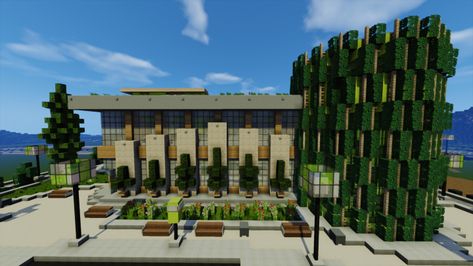 Minecraft Structures, Minecraft Modern, Modern Library, Minecraft Designs, Minecraft, Design