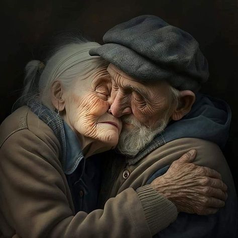 Growing Old Together, Old Couples, Romance Art, Landscape Canvas Art, Old Love, Aging Well, Diy Diamond Painting, Old Age, Old People