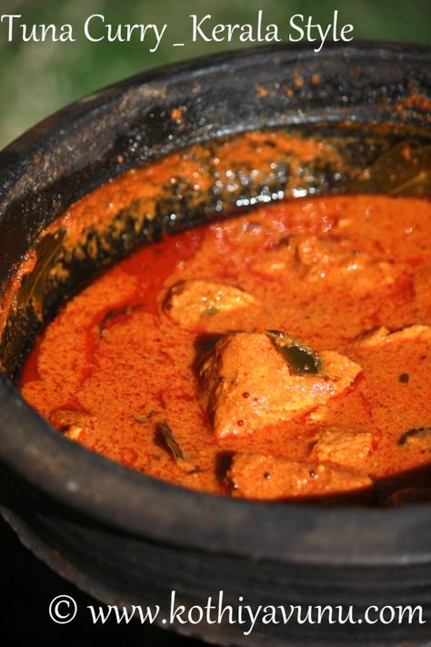 Kerala Style Tuna Curry-Nadan Choora Meen Curry Tuna Curry, Curry Tuna, Indian Prawn Recipes, Kerala Fish Curry, Tuna Fish Recipes, Meera Sodha, Fish Curry Recipe, Indian Cookbook, Mutton Recipes