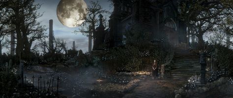 "Hunter's Dream" -"Bloodborne 01" | von .Natty.Dread. Bloodborne Twitter Header, Bloodborne Landscape, Bloodborne Environment, Bloodborne Background, Bloodborne Wallpaper, Hunters Dream, Mac Wallpaper Desktop, Desktop Wallpaper 1920x1080, Sister Art