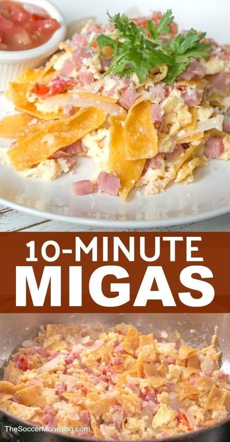 These are the best migas recipe ever and are ready in 10 minutes! Learn how to make authentic migas with photo step-by-step directions. Your family will love these delicious migas! Try making this authentic and easy Mexican recipe for your family today! #mexican #mexicanfoodrecipes #recipes #breakfast #easy Easy Migas Recipe, Recipes Breakfast Easy, Migas Recipe, Sunday Prep, Ww Breakfast, Restaurant Copycat, Latin Recipes, Mexican Breakfast Recipes, Mexican Recipe