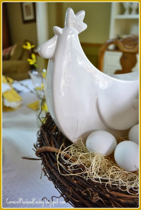 Chicken Table Decor, Chicken Table, 55th Birthday, Spring Chicken, I Am So Happy, The Porch, So Happy, Table Setting, Table Decor