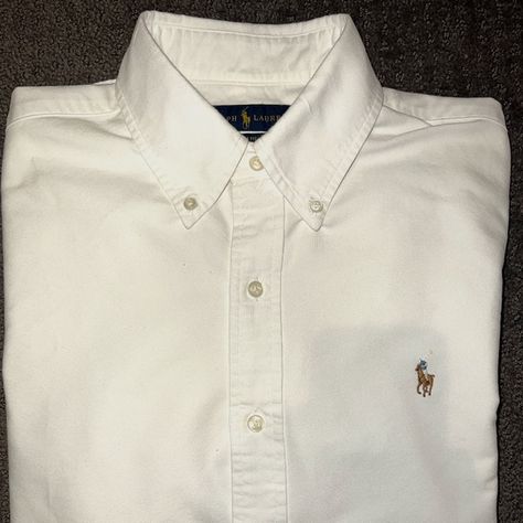 Men's Polo by Ralph Lauren Long Sleeve Button Down White Medium Slim Fit Ralph Lauren Long Sleeve, Solid Color Shirt, Color Shirt, Shirt Button, Ralph Lauren Men, Polo By Ralph Lauren, White Long Sleeve, Men's Polo, Mens Polo