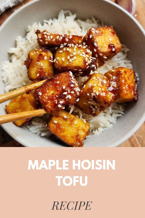 Maple Hoisin Tofu Recipe

450g firm tofu
¼ cup cornflour
2 tbsp hoisin sauce
3 tbsp maple syrup
1 tbsp soy sauce
1 tsp pure sesame oil
1 garlic clove, minced Hoisin Tofu, Spinach Rolls, Smoked Tofu, Tofu Ricotta, Tofu Stir Fry, Firm Tofu, Tofu Recipe, Tofu Scramble, Garlic Clove