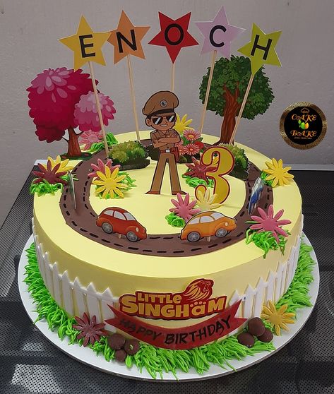 Little Singham Cakes, Little Singham, Cars Birthday Cake, Cartoon Cake, Food Recepie, Cars Birthday, Cake Designs, Birthday Cake, Saree