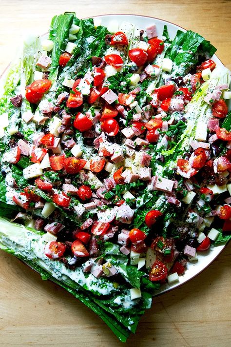 Antipasto Wedge Salad - by Alexandra Stafford Creamy Italian Salad Dressing, Alexandra Stafford, Salads Quinoa, Salads Green, Quinoa Salads, Green Salads, Side Salads, Wedge Salad, Italian Deli