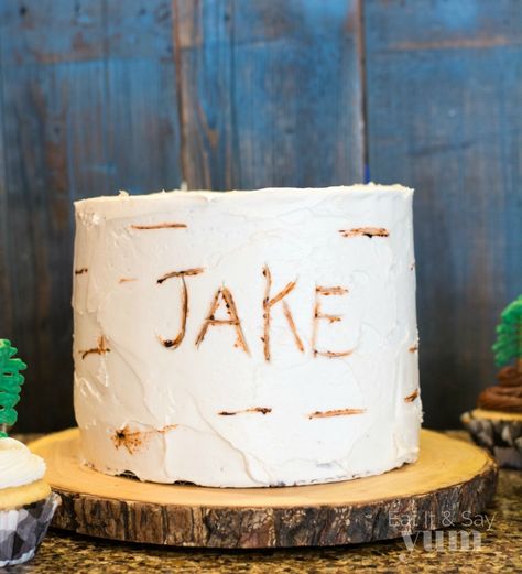 Camp Themed Smash Cake, Lumberjack Cake Ideas, Camping Smash Cake 1st Birthdays, Camping Smash Cake, Lumberjack First Birthday Cake, One Happy Camper First Birthday Cake, Lumberjack Smash Cake, One Happy Camper Smash Cake, Woodland Smash Cake