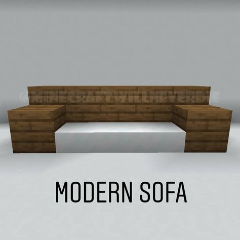 Benches Minecraft, Couch Minecraft, Minecraft Couch, Minecraft Survival Guide, Furniture Minecraft, Minecraft Interior, Minecraft World, Cool Minecraft Houses, Houses Ideas