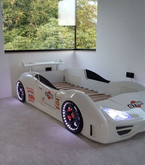 Kids race car bed