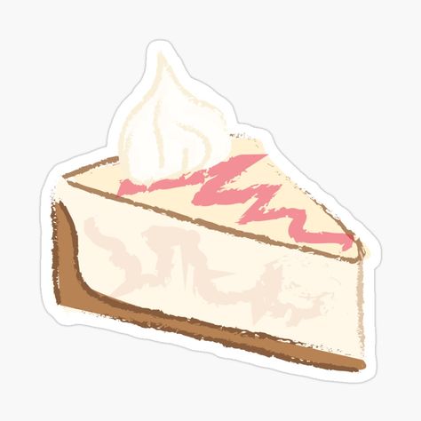 Creamy Cheesecake, Strawberry Cheesecake, Emblem Logo, Pink Background, Seamless Pattern, Sticker Design, Cheesecake, Doodles, Logo Design