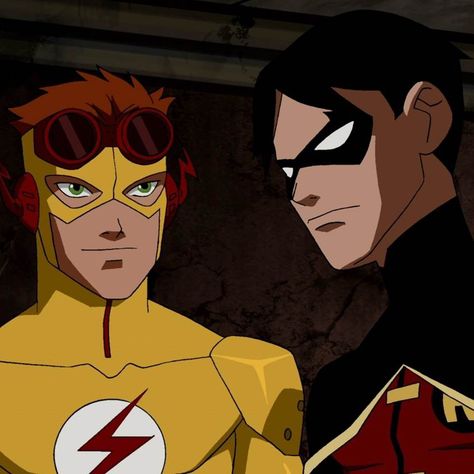 It'd Happen Eventually Robin And Kid Flash, Young Justice Wally, Young Justice Season 3, Nightwing Young Justice, Young Justice Robin, Young Justice League, Batman Toys, Wally West, Speed Of Sound