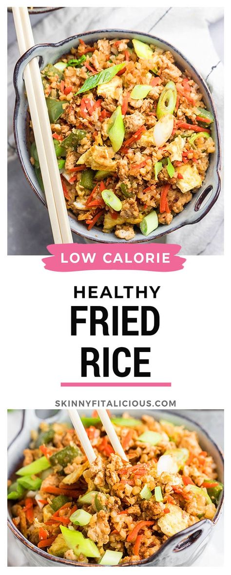 Low Calorie Rice Recipes, Chicken Fried Rice Recipe Healthy, Cal Deficit, Dinner Low Calorie, Fried Rice Dinner, Frugal Dinners, Healthy Low Calorie Dinner, Healthy Fried Rice, Vegetarian Fried Rice