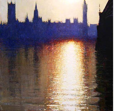 Andrew Gifford London Painting, Urban Painting, John Martin, Florence Nightingale, River Art, City Painting, Cityscape Painting, Cool Landscapes, Chiaroscuro