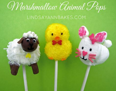 Marshmallow Sheep, Bunny Pops, Sheep Craft, Easter Marshmallow, Black Food Coloring, Marshmallow Bunny, Confetti Sprinkles, Easter Sweets, Heart Sprinkles