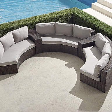 Outdoor Seating - Patio & Garden Seating | Frontgate Apartment Girly, Women Cave, Baddie Room, Unique Outdoor Spaces, Outdoor Wicker Furniture, Girly Room, Wicker Sofa, Future Apartment, Outdoor Furniture Collections