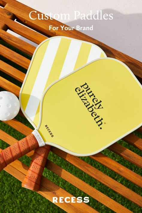 Customizable Pickleball Paddles Custom Pickleball Paddle, Pickle Ball Paddle Design, Pickle Ball Party Ideas, Event Gift Bags, Iphone Camera Settings, Creative Corporate Gifts, Pickleball Tournament, Purely Elizabeth, Gifts For Coaches