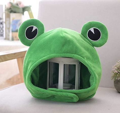 Frog Eyes, Frog Costume, Frog Hat, Frog Eye, Plush Hat, Funny Frogs, Funny Hats, Animal Hats, Green Scarf