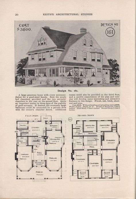 I love old house plans! This needs the servants quarters changed to a bunk house and a media room. Chicago Mansions, Second Empire House Plans, Vintage Floorplans, Second Empire House, Empire House, Vintage Floor Plans, Architecture Styles, Vintage Houses, Product Marketing