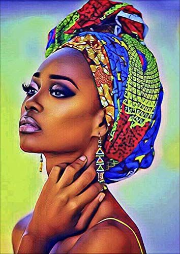 Art Black Love, Beauty Paintings, Afrique Art, Afrikaanse Kunst, African Art Paintings, Diy Oils, Acrylic Painting For Beginners, African Girl, Portrait Wall