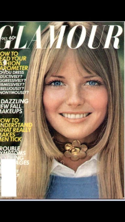 Cheryl Tiegs covers Glamour Magazine October 1970 Teenage Magazine, Glamour Magazine Cover, Story Mfg, Top Modeling Agencies, Cheryl Tiegs, Patti Hansen, Retro Makeup, Fashion 1970s, 60s 70s Fashion