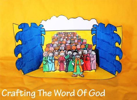 Wonderful website chock full of Bible lessons, crafts, and printables!  She's on Pinterest too!!  :-) Red Sea Craft, Moses Craft, Crossing The Red Sea, Parting The Red Sea, Bible Story Crafts, Catholic Crafts, Preschool Bible, Bible School Crafts, Bible Crafts For Kids