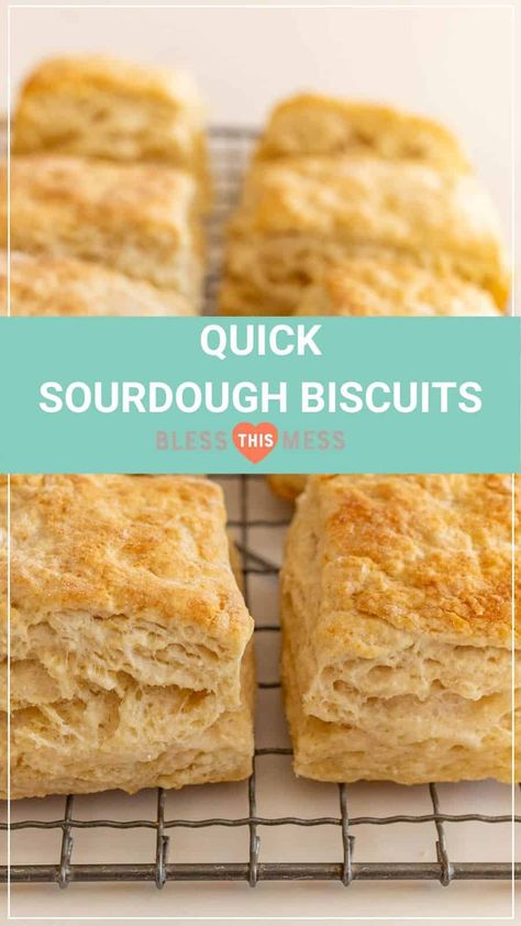 Sourdough Biscuits Recipe, Leftover Biscuits, Quick Biscuits, Sourdough Biscuits, Recipe Using Sourdough Starter, Sourdough Bread Starter, Recipes Savory, Sourdough Starter Discard Recipe, Easy Sourdough