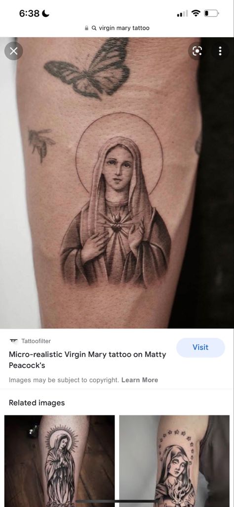 Virgin Mary Tattoos, Mary Tattoos, Christus Tattoo, Natur Tattoo Arm, Mother Mary Tattoos, Maria Tattoo, Saint Tattoo, Square Tattoo, Catholic Tattoos