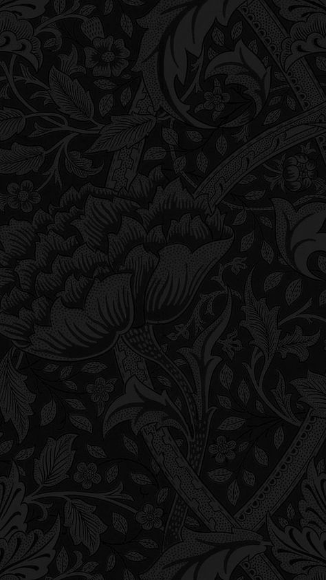 William Morris' Windrush iPhone wallpaper, black botanical pattern background, remixed by rawpixel | premium image by rawpixel.com / Adjima Iphone Background Pattern, Lime Green Wallpaper, Iphone Wallpaper Dark, Iphone Wallpaper Black, Wallpaper House Design, Dark Grey Wallpaper, Moody Wallpaper, White Background Wallpaper, Dark Black Wallpaper