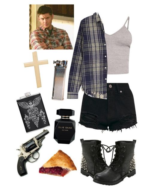 "//dean winchester//" by bleachittome ❤ liked on Polyvore featuring BasicGrey, Current/Elliott, Hot Topic and Elie Saab Dean Winchester Aesthetic Outfit, Dean Winchester Aesthetic Clothes, Dean Winchester Outfit Women, Winchester Outfit, Dean Winchester Outfit, Hot Topic Outfits, Supernatural Clothes, Supernatural Inspired Outfits, Supernatural Outfits