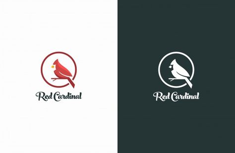 Cardinal Logo, Cardinal Bird, Cardinal Birds, Graphic Editing, Modern Logo, Vector Logo, Premium Vector, Graphic Resources, Vector Free